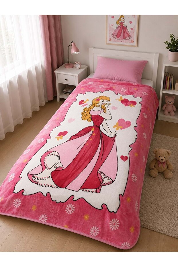 Princess Heart - Single Children's Blanket (155X215)