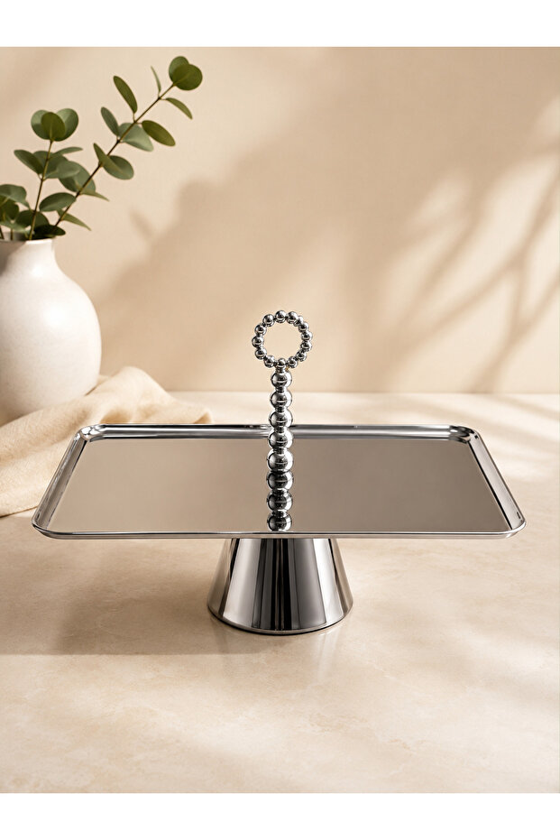 Silver Steel Serving Tray