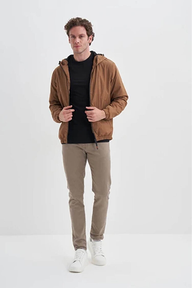 Basic Regular Fit Brown Men's Coat 10200