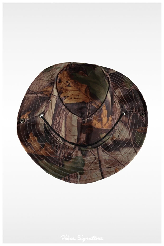 Summer Boonie Bucket Hat ( Unisex ) ( Tree Bark Pattern ) ( Brown ) ( 55-58 Cm )