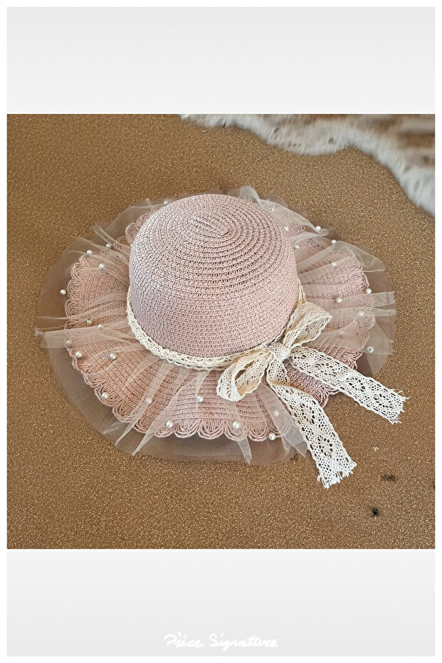 Plain Luxury Straw Girl's Hat (Age 3-7)