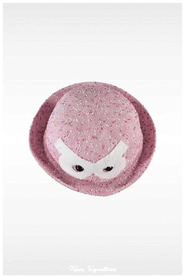 Octopus Mercerized Children's Hat (Age 2-5) (Pink with Wrap)