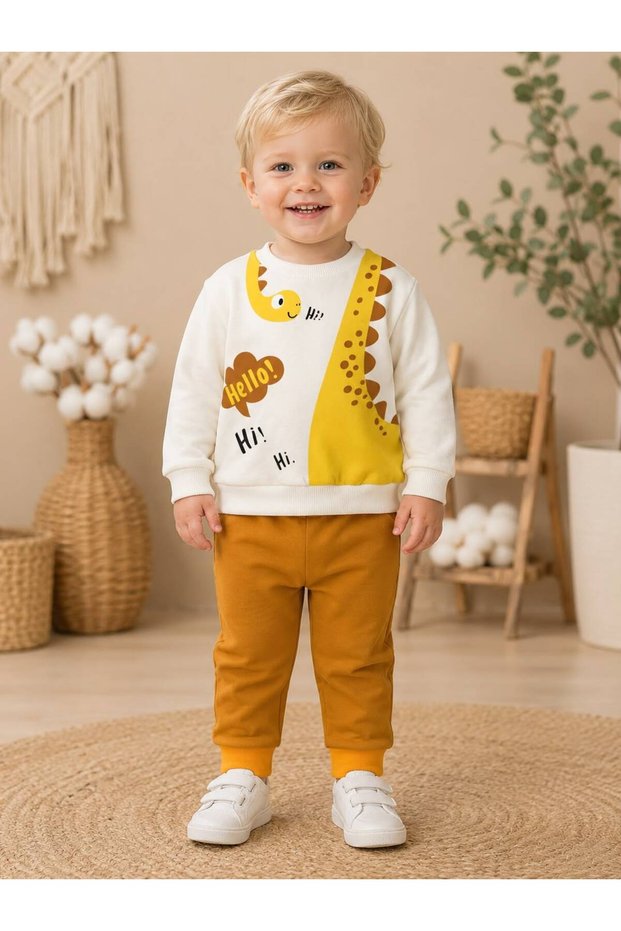 Baby Girl Printed Sweatshirt and Sweatpants 2-Piece Set 0-24 Months