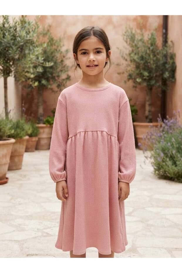 Bürümcük Fabric Oversize Ankle Length/Long Sleeve Dress