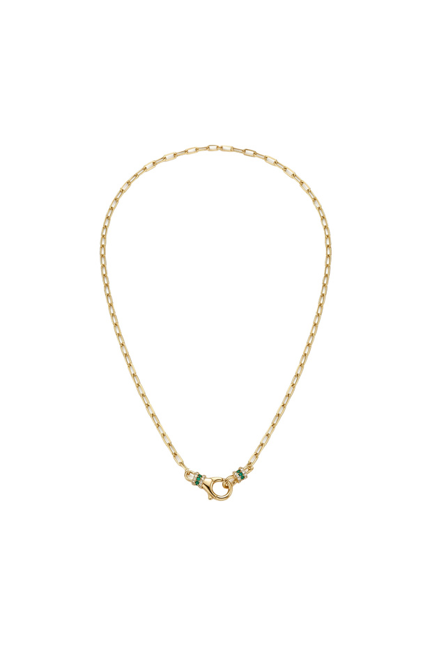 Çelik Özel Seri Latch Emerald Kolye
