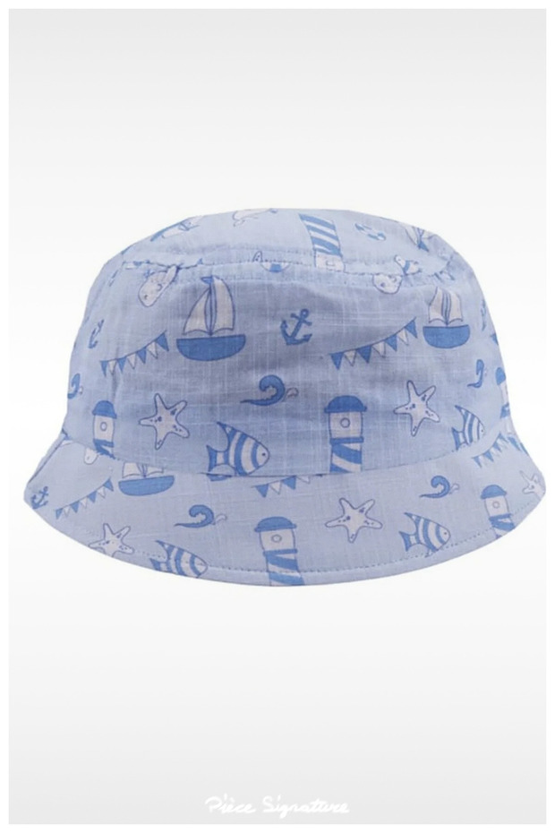 100% Cotton (1-3 Years) Boy's Fisherman Hat (48-50 cm)