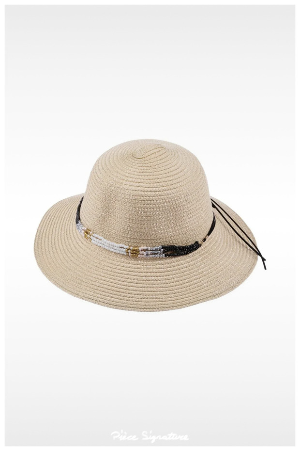 Luxury Straw Beach Hat (57-58 cm) (Adjustable String Inside Available)