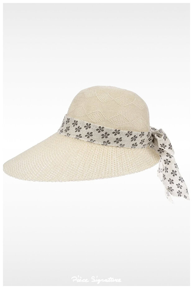 Moon Brimmed Women's Mercerized Hat (Contraction Rope Available Inside)