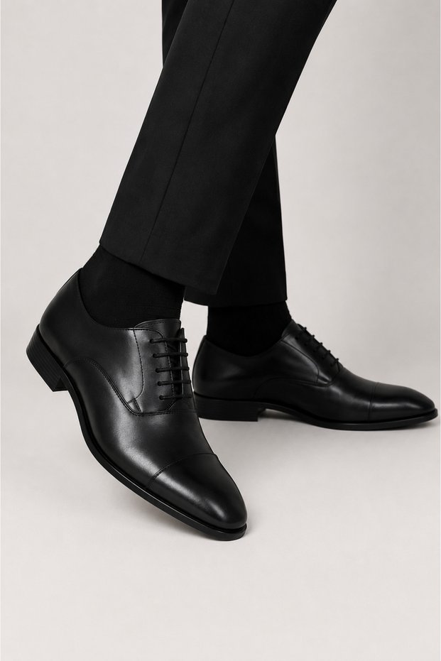 Men's Neolit Sole Fancy Genuine Leather Shoes Black