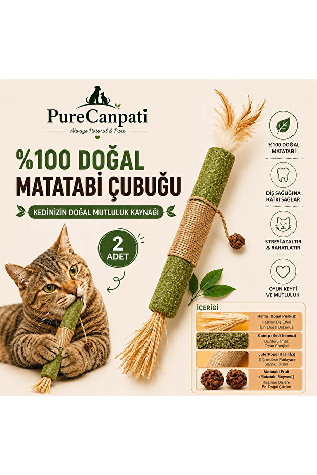 Matatabi & Catnip Cat Toy – Natural Toy & Teether 2 Pieces