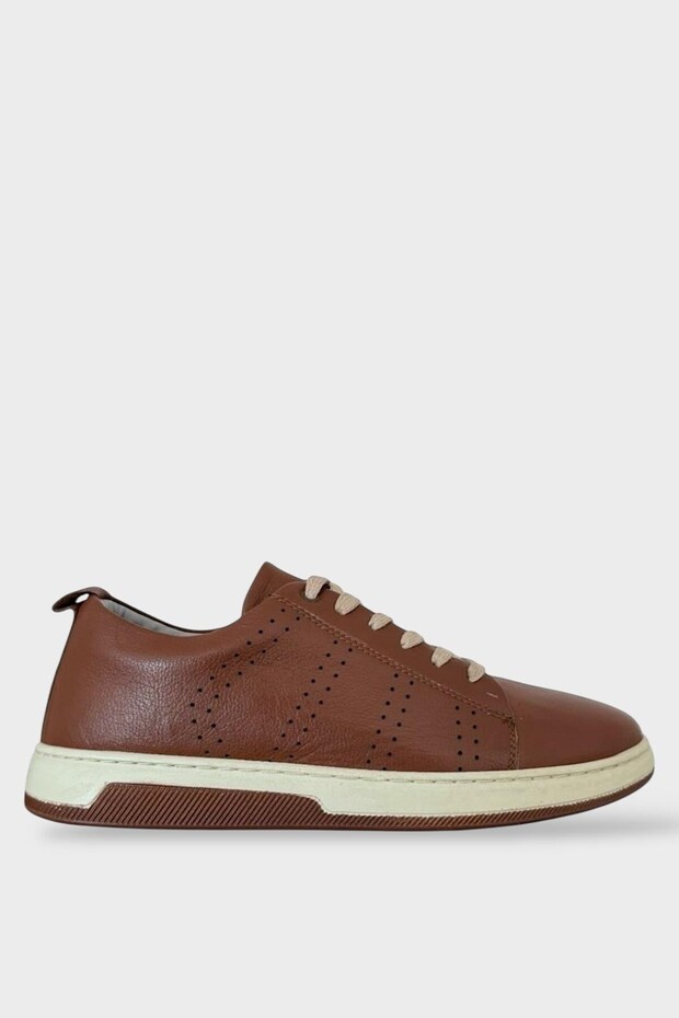 Men's Comfort Lightweight Genuine Leather Shoes Brown