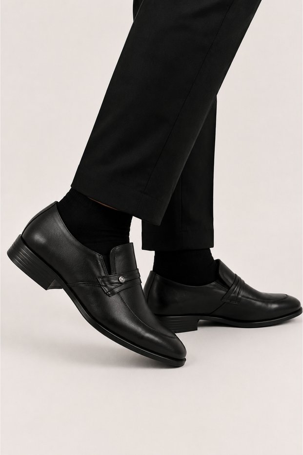 Men's Neolit Sole Fancy Genuine Leather Shoes Black