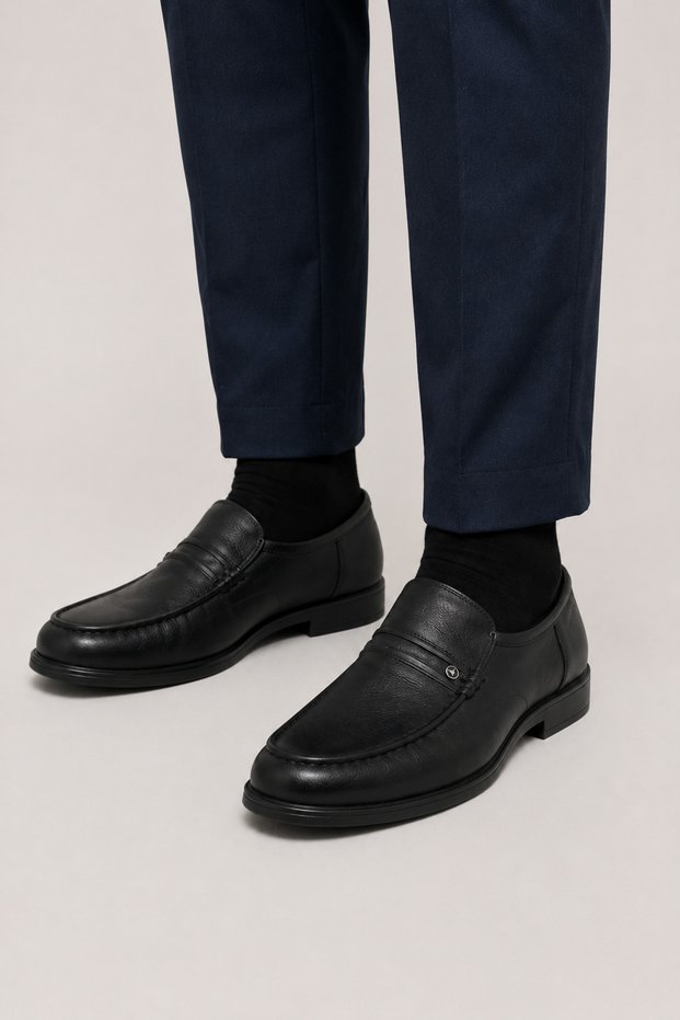 Men's Orthopedic Genuine Leather Shoes Black