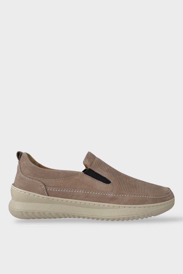 Men's Orthopedic Summer Genuine Leather Shoes Beige