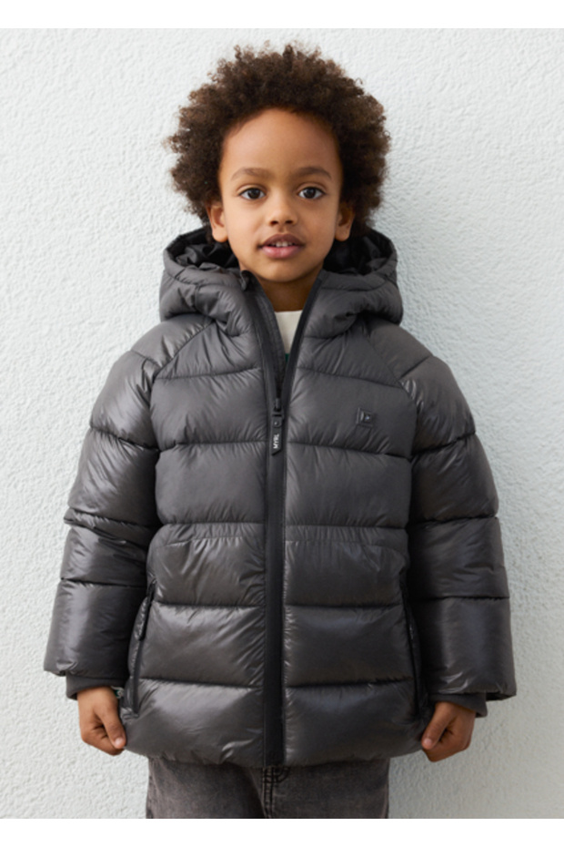 Black Boy's Inflatable Coat 4469