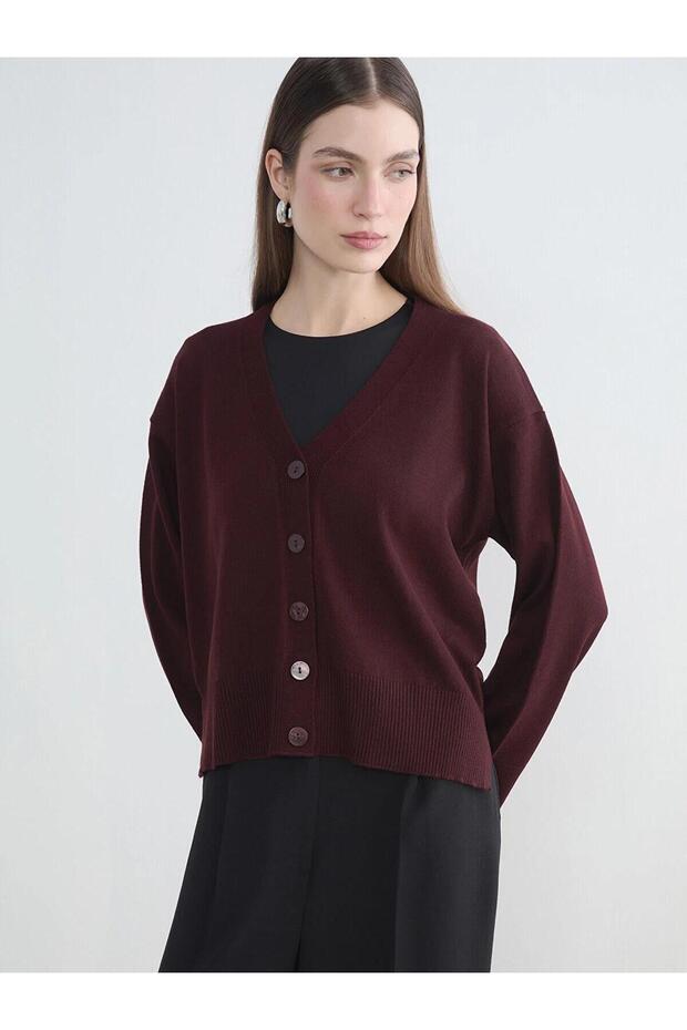 V-Neck Women's Knitwear Cardigan (S6)