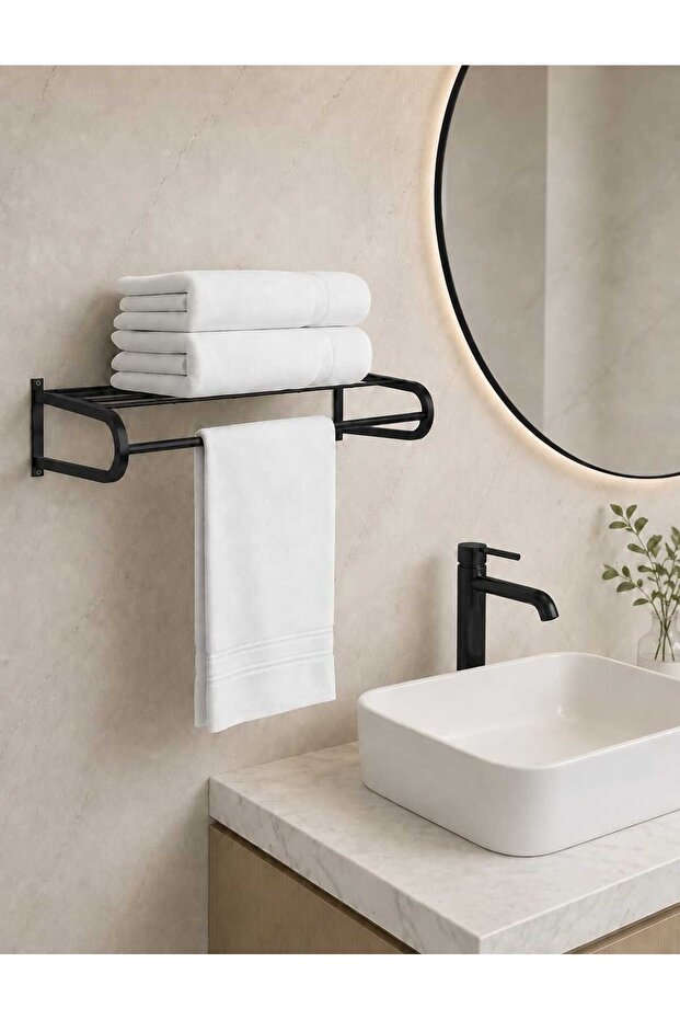 Hotel Type Towel Holder Bathroom Towel Rack Shelf