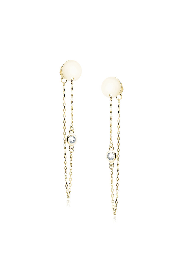 Silver earrings with zircons - Pendio