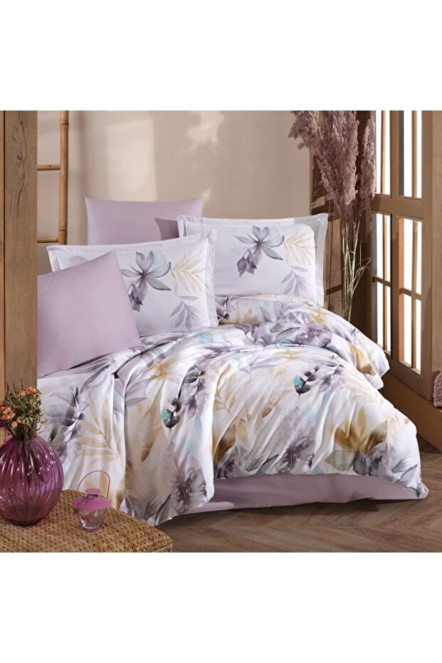Clasy Digital Satin Duvet Cover Set Elaris