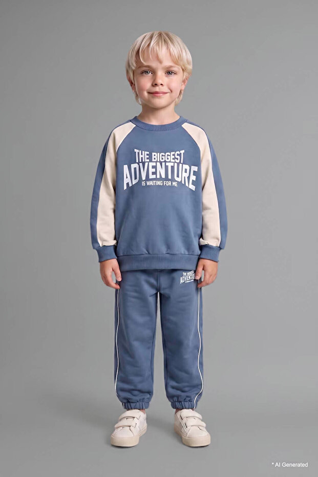 100% Cotton 2-Piece Blue Baby Boy Top and Bottom Set I0274A5/Be739
