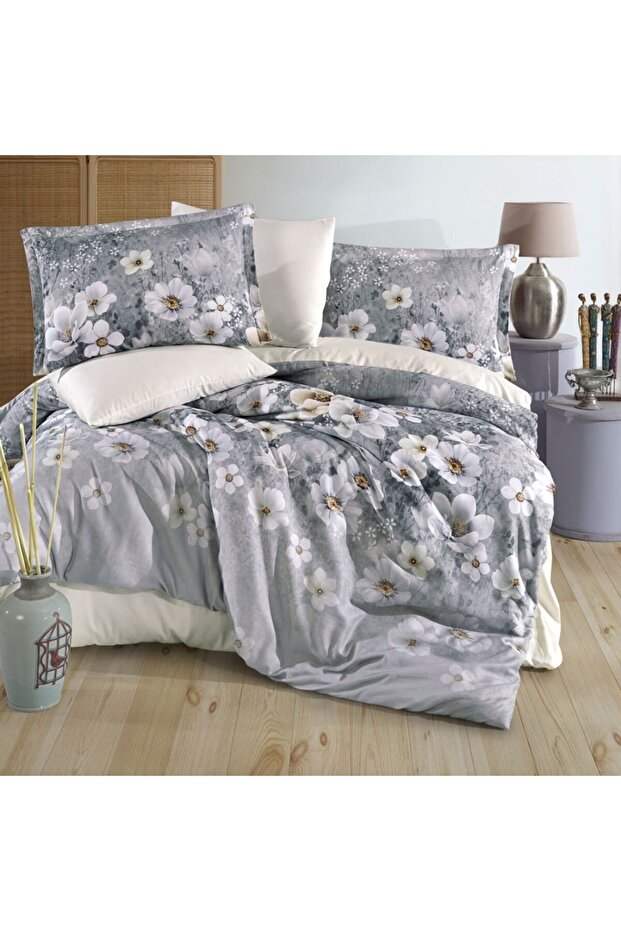 Clasy Digital Satin Duvet Cover Set Solara