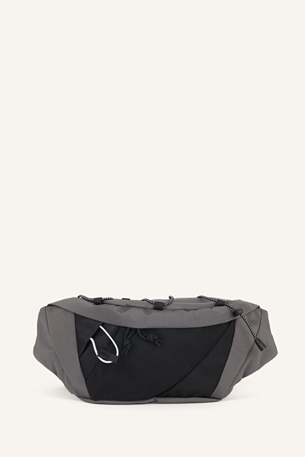 Okul Men's Waist Bag with Mesh Panel and Cord Detail H9280Axns
