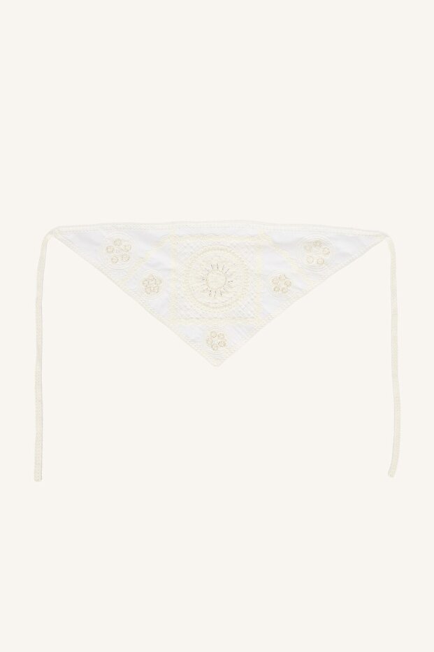 Women's Cotton Embroidered Triangle Bandana I5258Ax26Wn