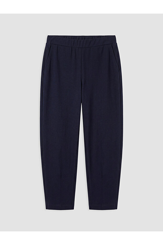 Ozmarka New Season Navy Blue Large Size Soft Touch Women's Sweatpants