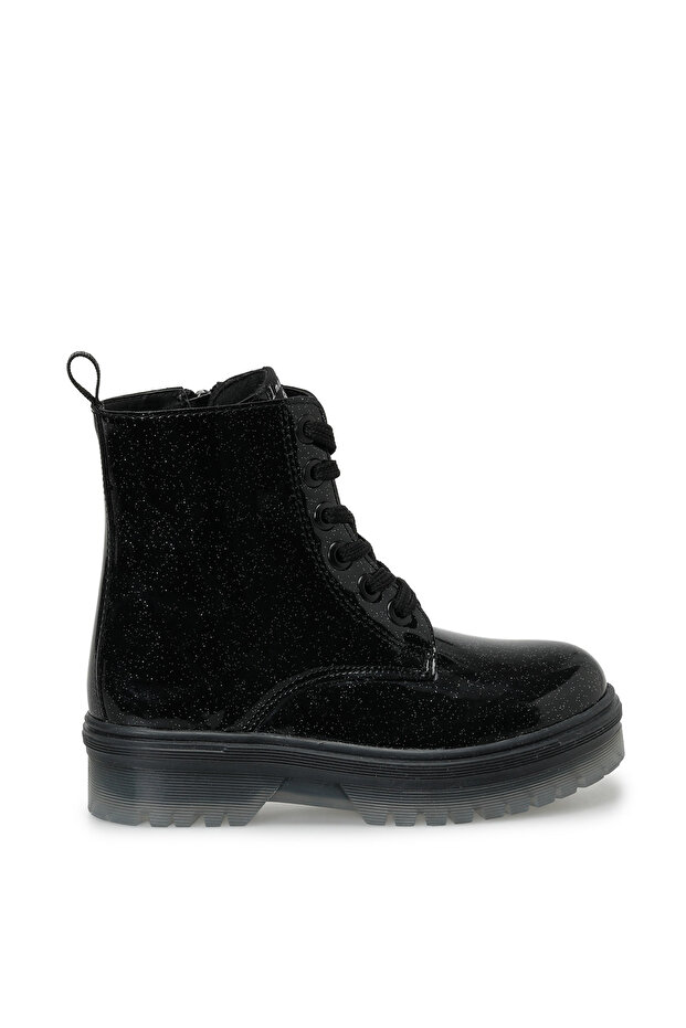 Alessia F Black Girls' Biker Boots