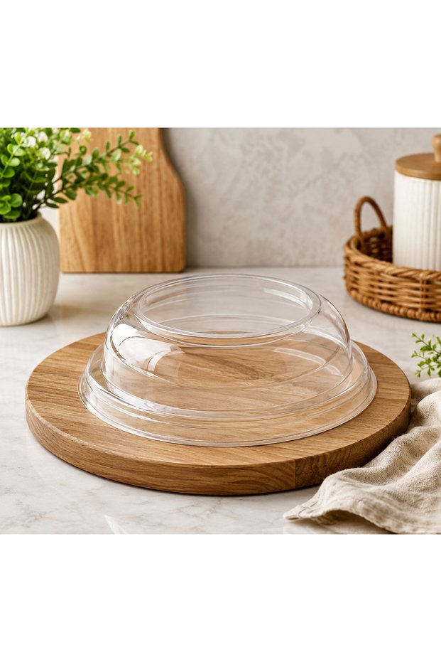 Footed Bowl Cover Transparent Plastic Presentation Cover 50 Pieces