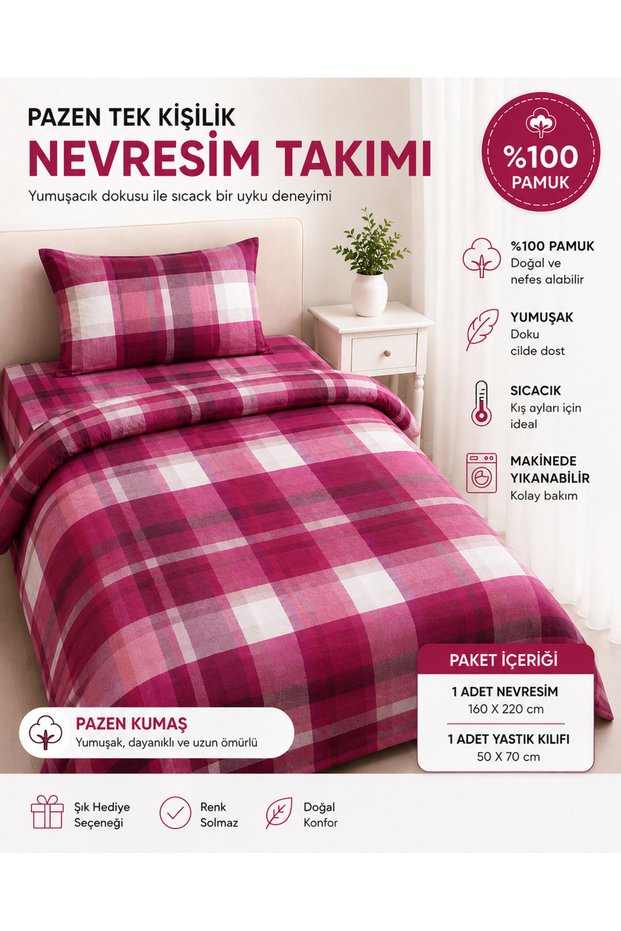 Flannel Single Duvet Cover Set
