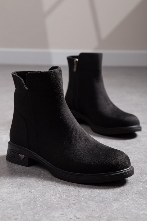 Women's Ankle Boots with Special Non-Slip Sole Detail, Faux Leather, Stylish Women's Boots & Booties