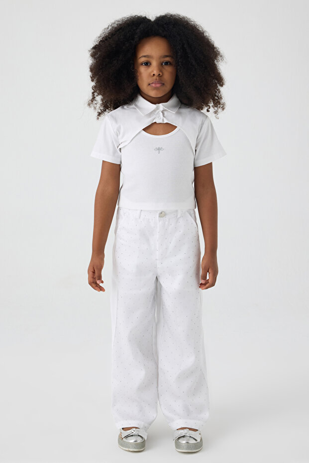 Girl White Blouse