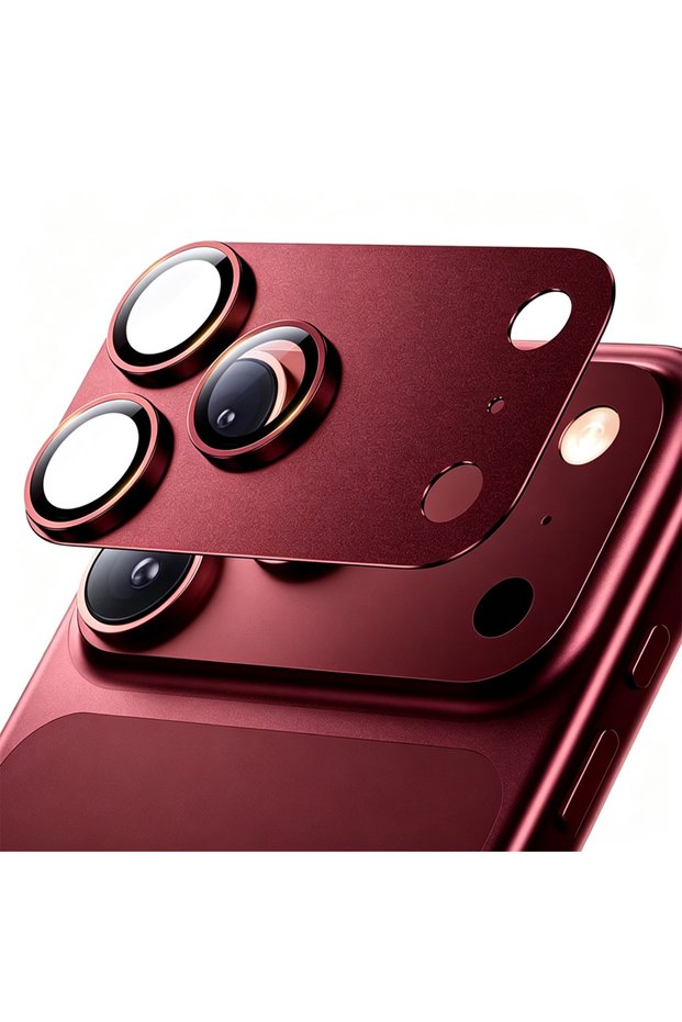 For iPhone 17 Wine red NNBILI For iPhone 17 18 Pro Max Camera Lens Protector Strong Adsorption Metal