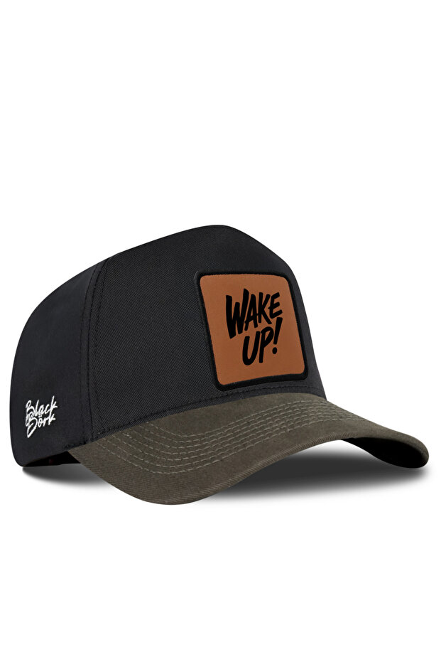 Wake up Logo Khaki-Black Baseball Cap