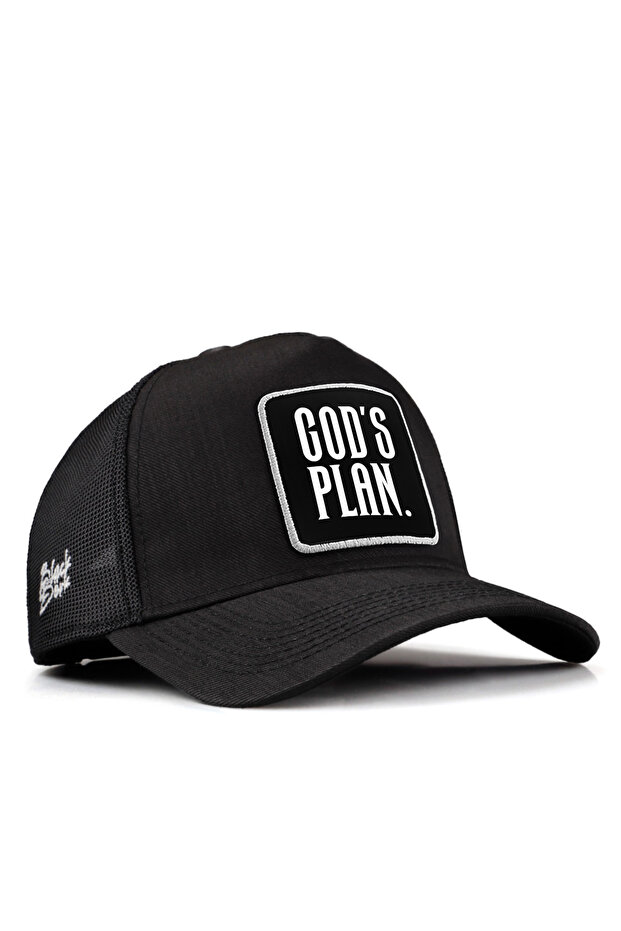 God's Plan Logo Black Cordura Trucker Hat