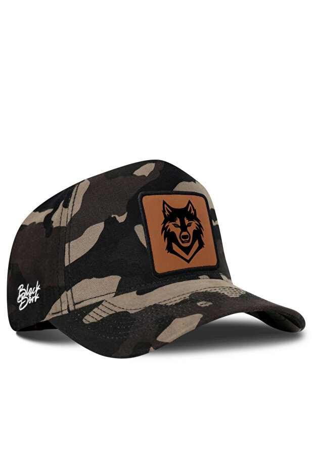 Wolf Logo Camouflage Baseball Cap
