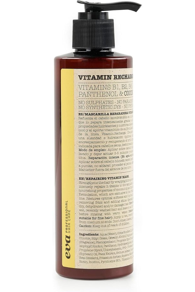 Professional Hair Care Vitamin Recharge Hero Repairing Vitamin Mask with Vitamins, Biotin, Panthenol & Coconut Oil Nourishing & Repairing Hair Designed for Dry, Dehydrated and Damaged Hair, 250 ml