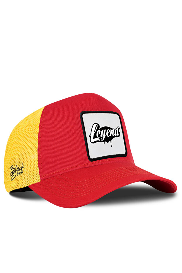 Legend Logo Red-Yellow Trucker Hat