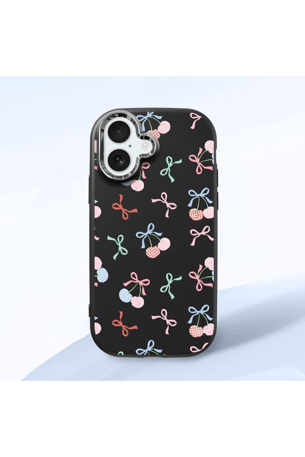 iPhone 17 Compatible Colorful Ribbon Printed Soft Silicone Case, Shock Absorption and Impact Protection