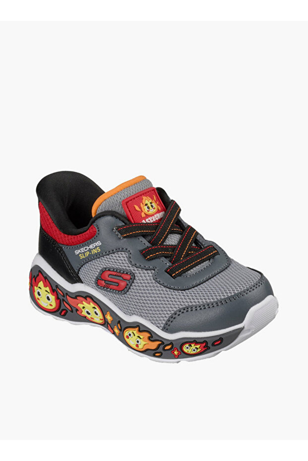 Boys Play Scene Flame Embossed Sneakers