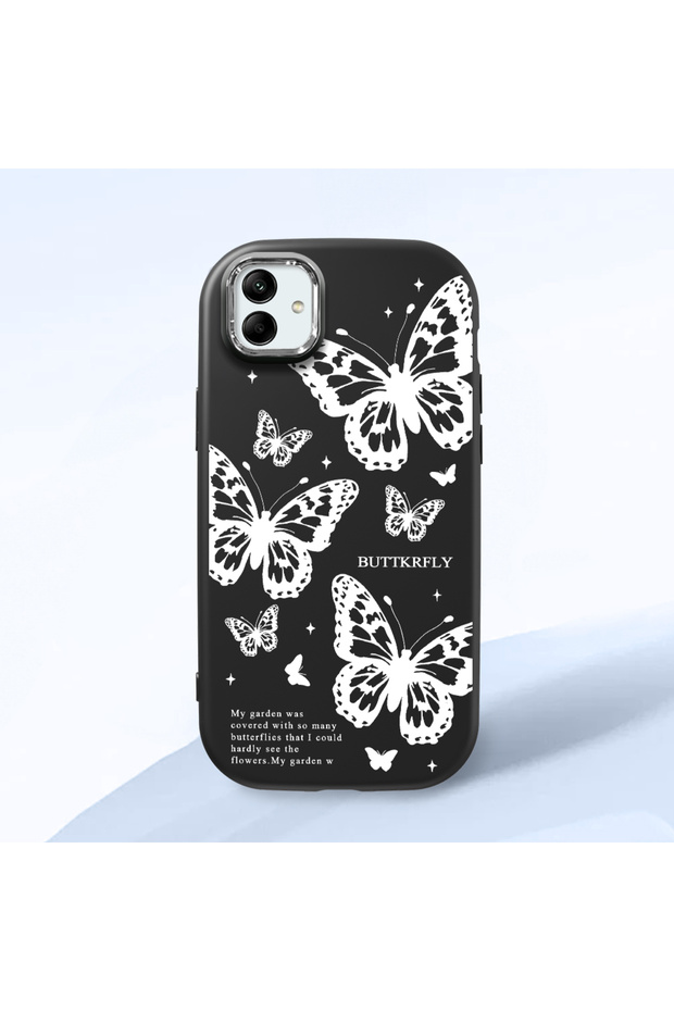 Samsung Galaxy M13 5G/A04 Compatible Minimal Butterfly Pattern Soft Silicone Case, Impact Protection