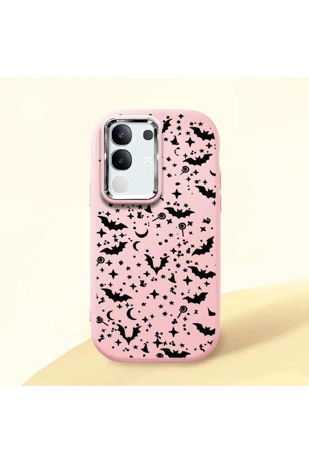 Vivo Y29 4g Compatible Soft Silicone Case with Bat Moon Star Print, Shock Absorption and Impact Protection