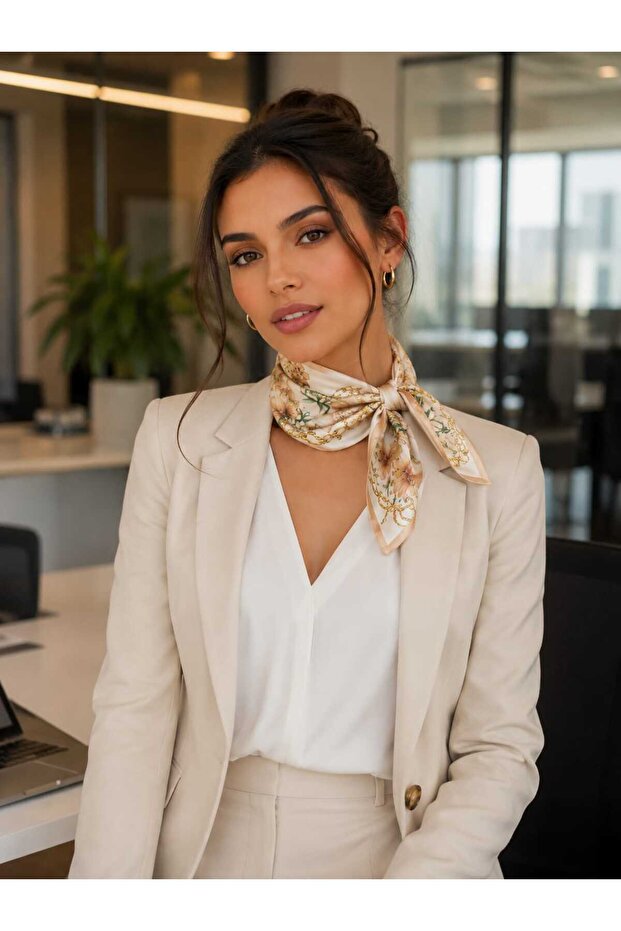 Patterned Women's Scarf (50X50)