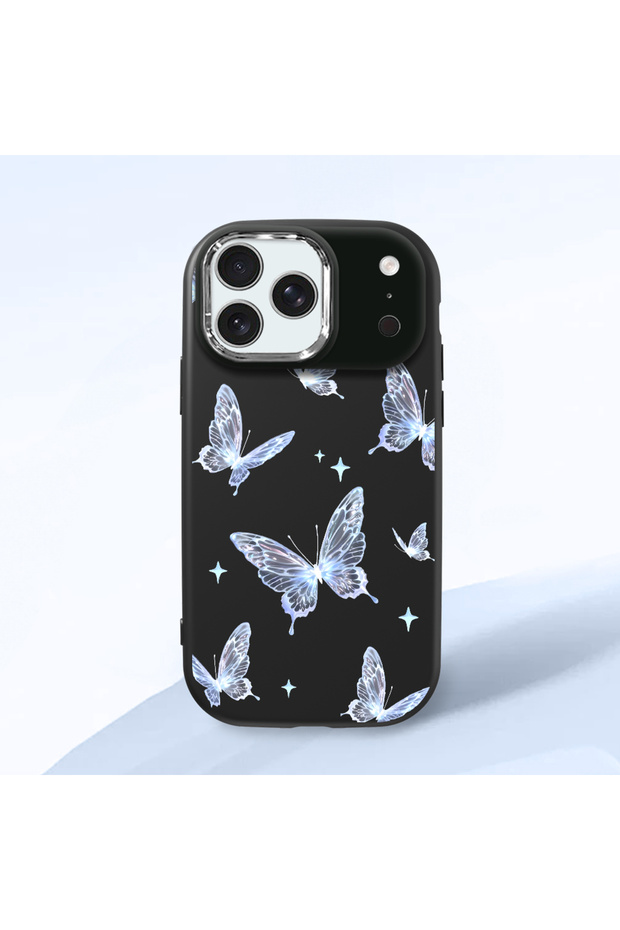 iPhone 17 Pro Max Compatible Elegant Butterfly Print Soft Silicone Case, Shock Absorption and Impact Protection
