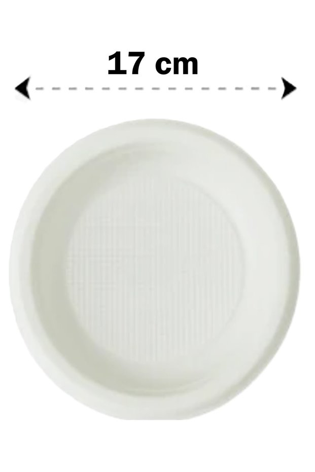 Reusable plastic plates 17cm 100pcs/set