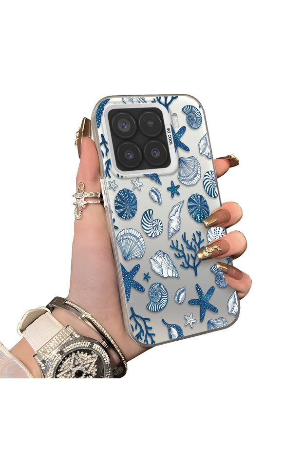 Xiaomi Mi 15 5g Compatible Hard Acrylic Back Silicone Edge Lens Protection Stylish Print Case
