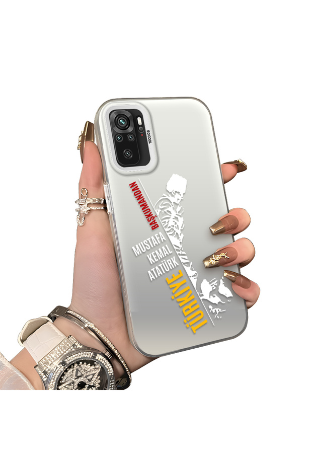 Xiaomi Redmi Note 10 4G/Note 10S Compatible Hard Acrylic Back Silicone Edge Lens Protection Stylish Print Case