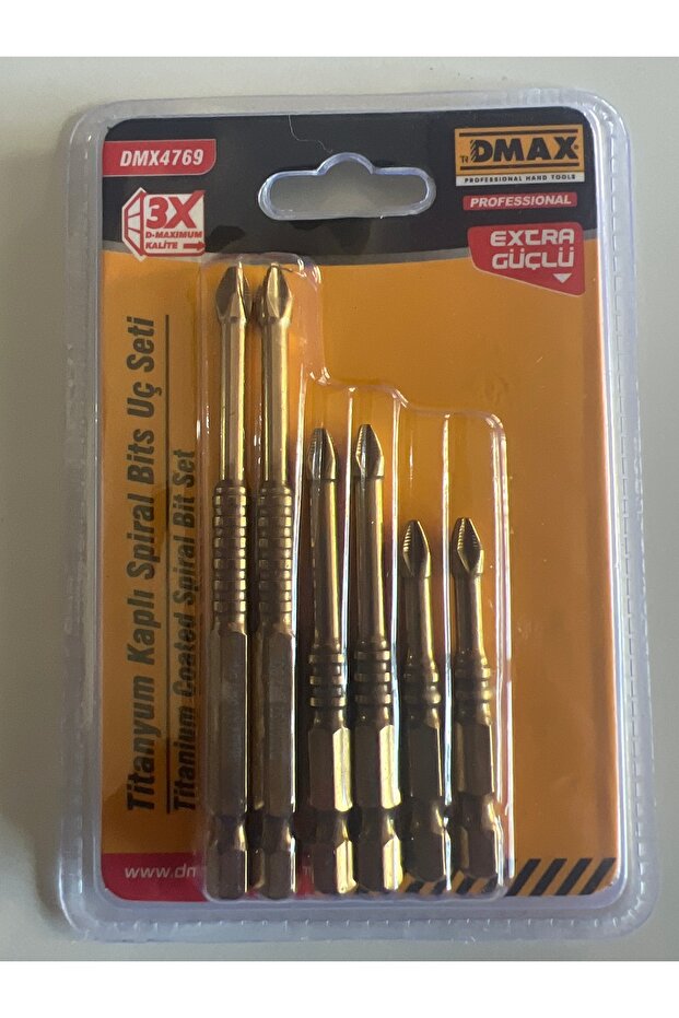 Titanyum kaplı bits uc seti 6 prc