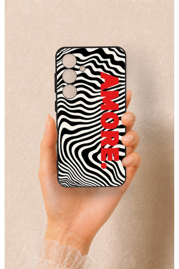 Samsung S24 Compatible Zebra Amore Patterned Silicone Case